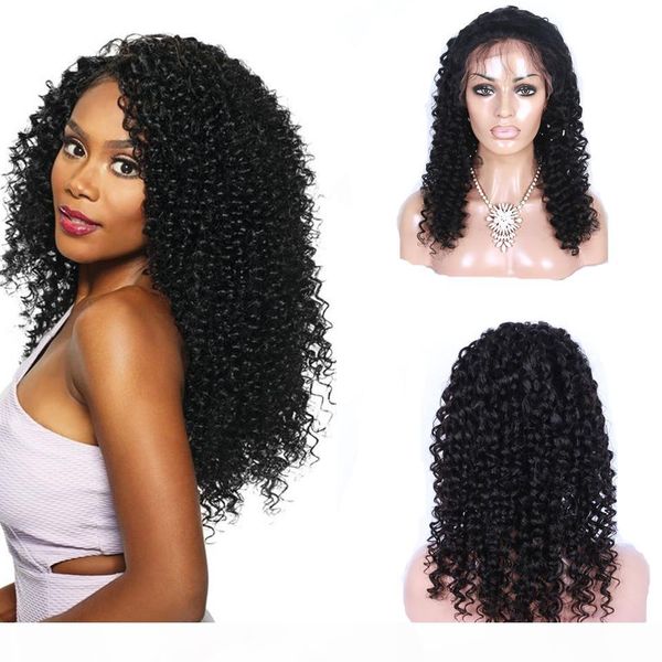 

premier lace wigs glueless lace front wigs brazilian remy human hair 150% density natural hairline ing, Black