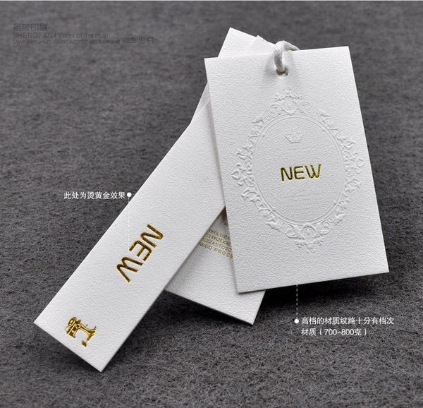 

customized tag garment hang tag debossed custom clothing label paper with own logo