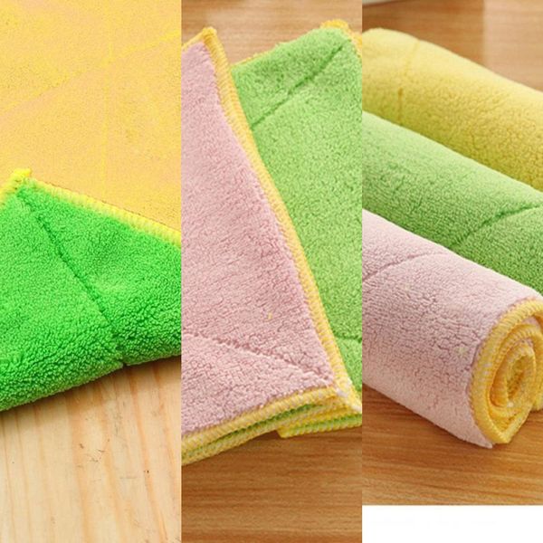 

uyghlu factory price dish household cloth cloths 5 bamboo color fiber washing towel magic kitchen cleaning wiping rags 2 n