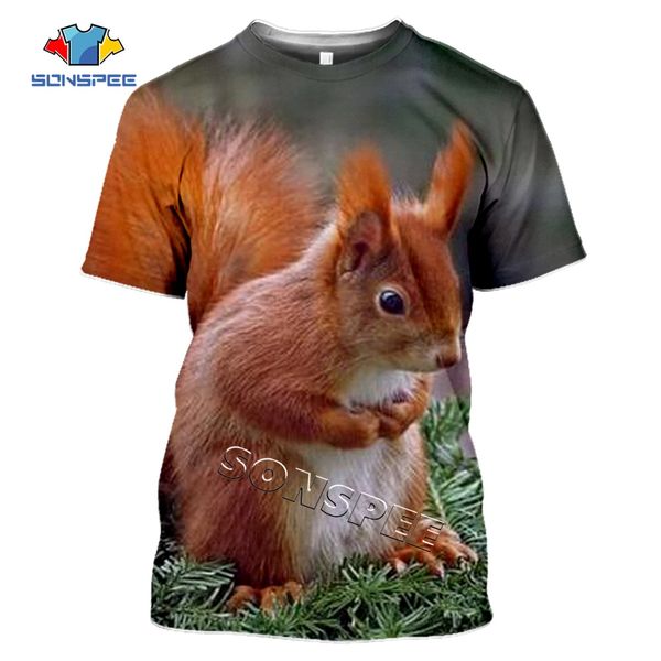 

animal squirrel summer homme 3d print shirts hippie humor funny men clothing