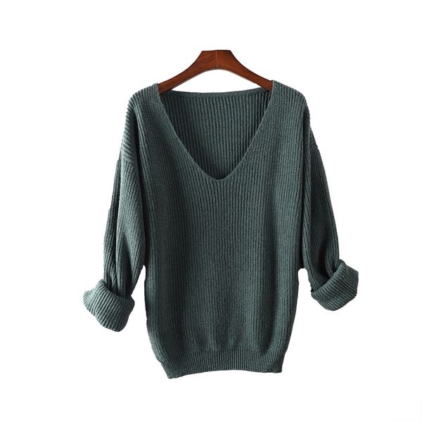 

new fashion sweater merino wool cashmere for women pure colors sweaters v-neck europe united states ladies pullover knitted 201203, White;black