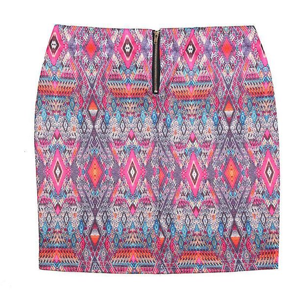 

women floral pencil midi skirts plus size  purple printed high waist pleated skater flared skirt saia, Black