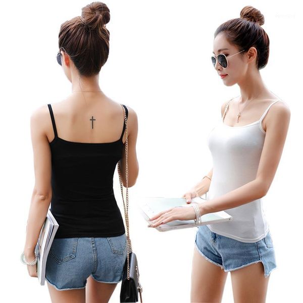 

summer tank women sleeveless basic blusas casual vest camisole tanks women1, White