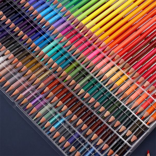 Jianwu Art5 160 pcs lápis de cor oleosa chumbo kit de pintura profissional crianças escova de arte solúvel Artigos para artistas artigos de papelaria 201223