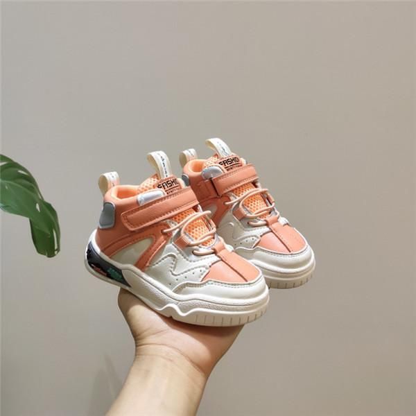 

genuine leather children's shoes fashion girls boys high sneaker breathable kids shoes non slip toddler baby shoes sqcmrf pingtoy, Black
