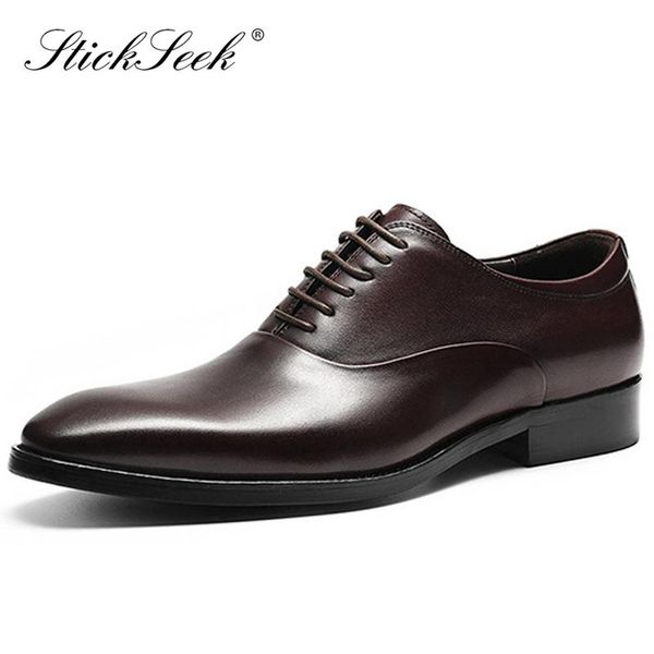 

italian designer genuine leather man formal dress quarter brogues shoes pointed toe laces men's wedding party oxfords hs183, Black