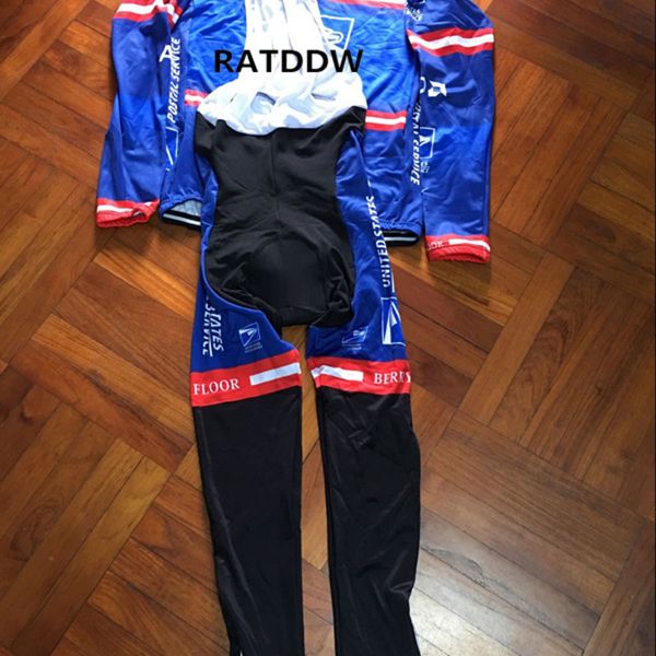 

united states postal service cycling team winter thermal fleece cycling jersey sets long sleeves ciclismo bicycle clothing c0123, Gray