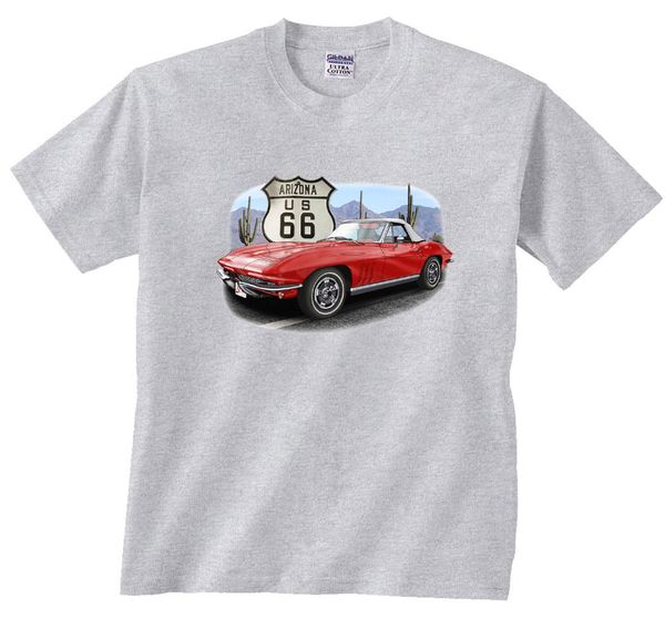 

s fashion print t shirt summer style red chevy convertible corvette in desert stringray t shirts sport hooded sweatshirt hoodie