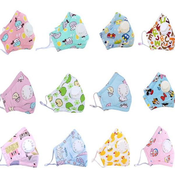 

cartoon dustproof kids cotton value anti fog breathable face masks pm2.5 filtration student children mask ljjo8062