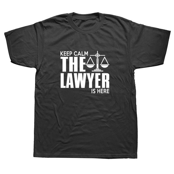 

funny keep calm the lawyer is here casual style short sleeves oversized streetwear hip hop boyfriend gift sport sweatshirt hoodie t shirt