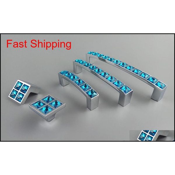 

crystal glass series diamond light blue furniture handle door knobs dresser drawer wardrobe kitchen cabinets cupboard d qylbbo yh_pack