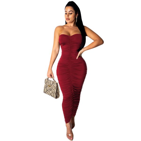 

womens strapless stacked dress skinny solid color bodycon dresses ladies summer clothes, Black;gray