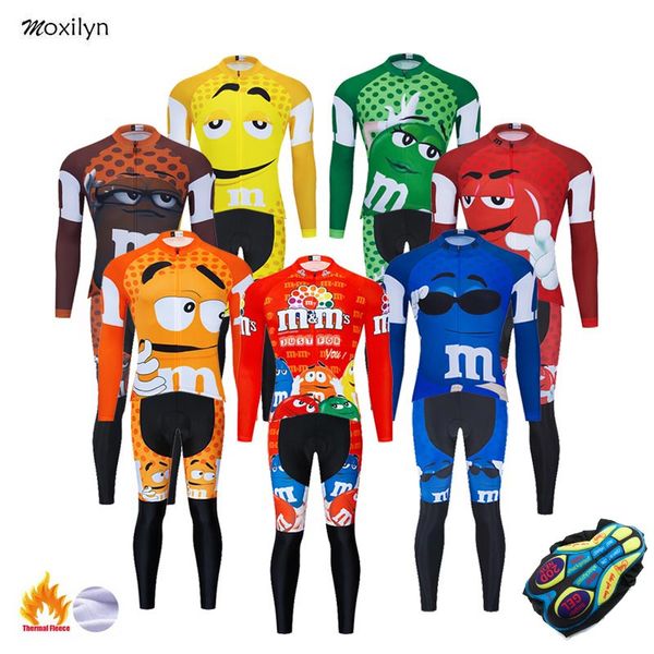 Factory Direct Sales Men Roupas Conjunto de roupas de manga longa de inverno Kit de camisa de bicicleta mais roupas de pilota