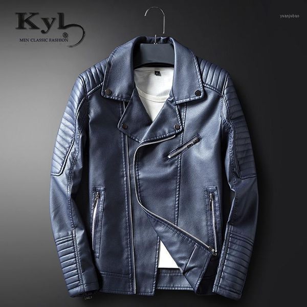 

zipper leather jacket men 2021 new autumn&spring slim fit korea punk coat casual outwear casaco moto pu jackets bsgd17131, Black