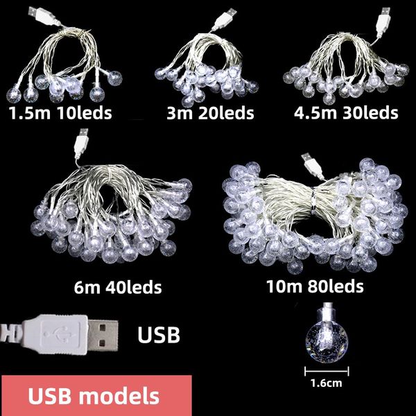 

новый год рождество освещения праздника гирлянда украшения сказочные огни гирлянды на батарейках гипсофила пузыря шарика лампы для партии кп