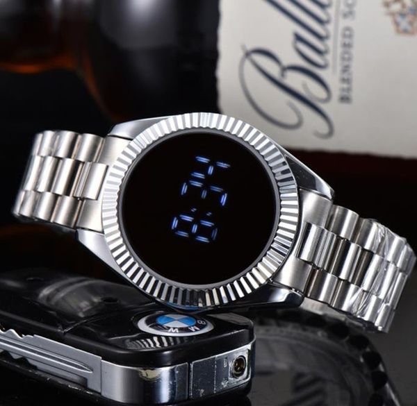 

led watch luxury designer men's watch 40mm man digital watches waterproof new sports watches women mens fashion ladies touch military r, Slivery;brown