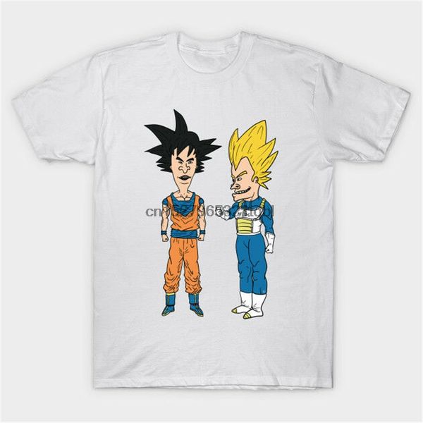 

дизайнеры балахон бивис и баттхед x вегета и сон гок забавных белых круглых шей футболки толстовки