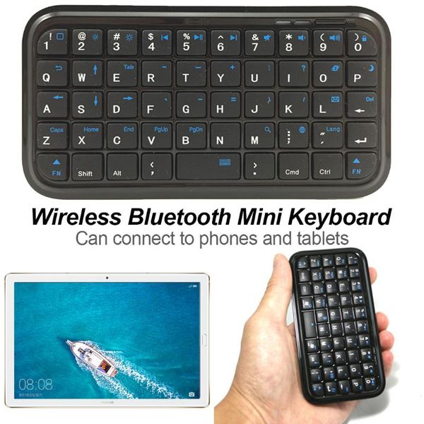 

noyokere portable black slim mini bluetooth wireless keyboard for tablet pc cellphone