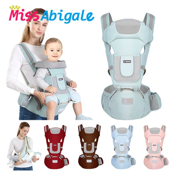MissAbigale Ergonomic NewBorn Marsupio Infantile per bambini Zaino Hipseat Sling Frontale Canguro Baby Wrap per Baby Travel LJ200915