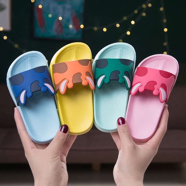 

boys children's slippers girls summer baby lovely children indoor home bath antiskid parent child sandals, Black;red