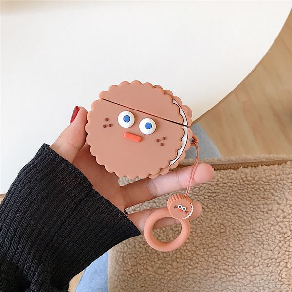 

2020 творческий мультфильм симпатичные sandwich бисквит наушников защитный чехол для наушников для airpods pro3 apple, bluetooth-гарнитура s