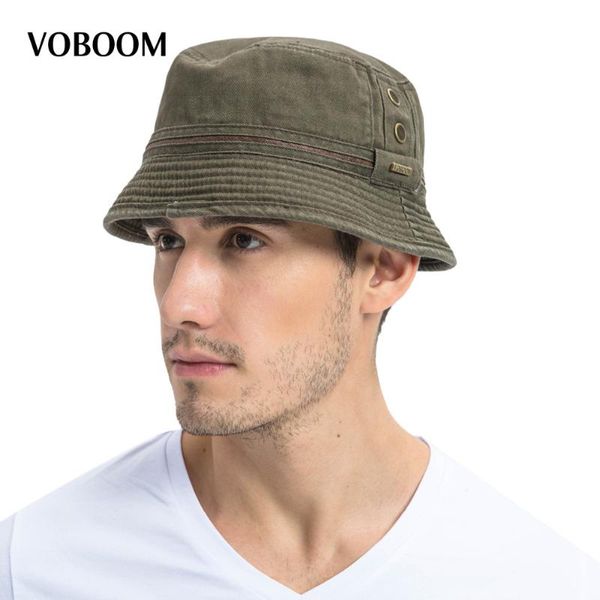 

voboom summer sun bucket hat cotton men women breathable panama fishing cap 102