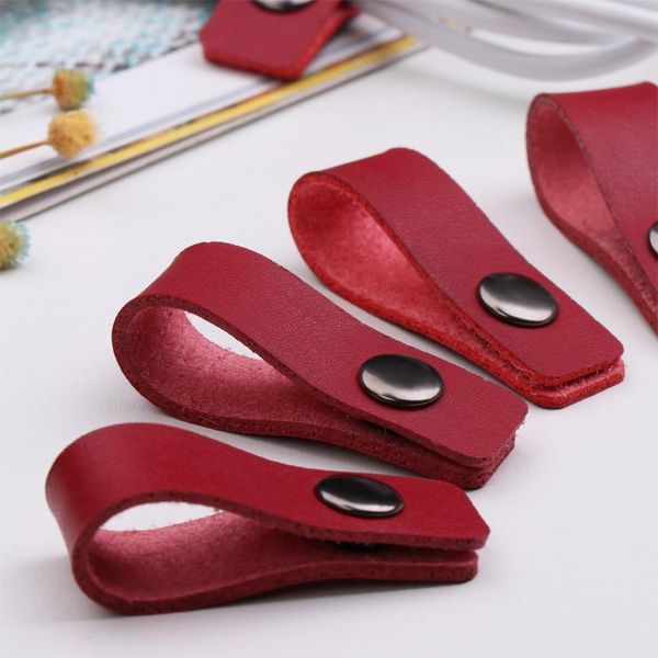 

5pcs leather cable straps tie wraps cord management keeper earphone wrap winder wire ties cord organizer for wor qyltmg