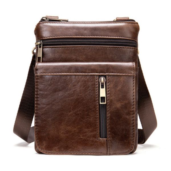 

2020 genuine messenger bag from upper layer pocket leather vgil