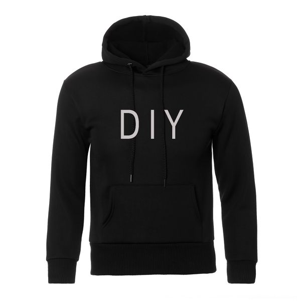 

synhr sweater pullover hooded class clothes advertising printing pullover t-shirt sleeve thickened men's long t-shirt 3v7wd, Black