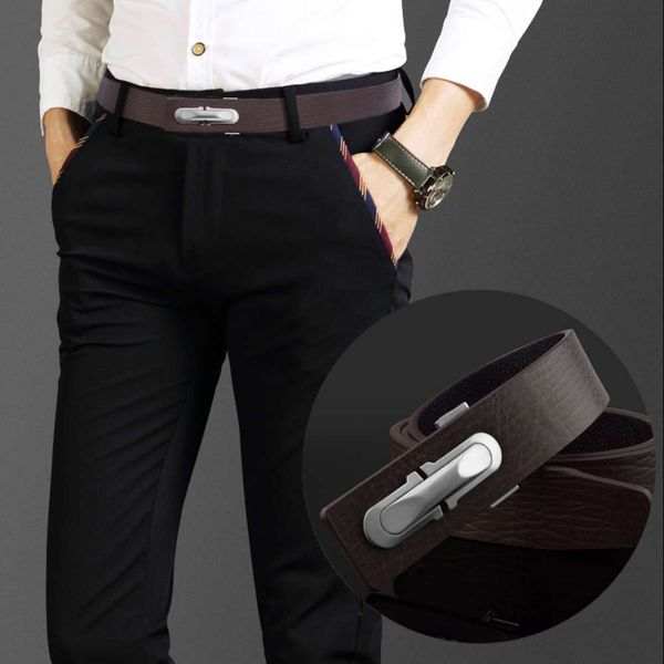 

coffee young headdress leather men's korean fashion leisure belt, Black;brown