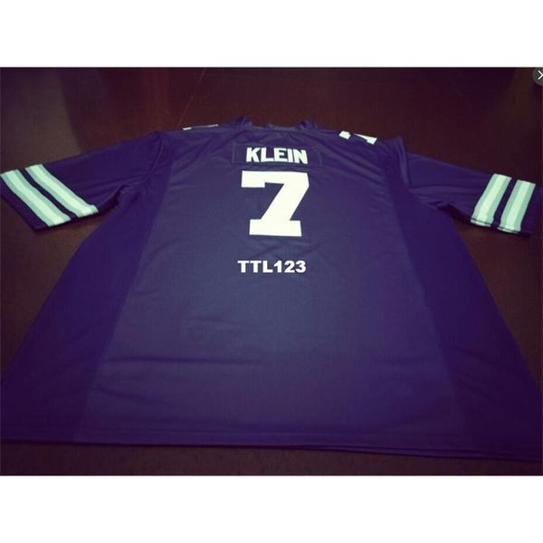 

121 purple white #7 collin klein kansas state wildcats alumni college jersey s-4xlor custom any name or number jersey, Black