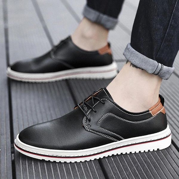 

leather casual shoes men lace up spring autumn fashion oxford shoes comfort non-slip formal mens oxford shoes big size 48 #jj42
