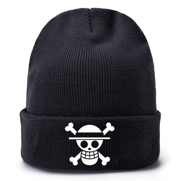 

anime one piece luffy cartoon hat men winter warm knit hat skullies beanie cap cosplay costume