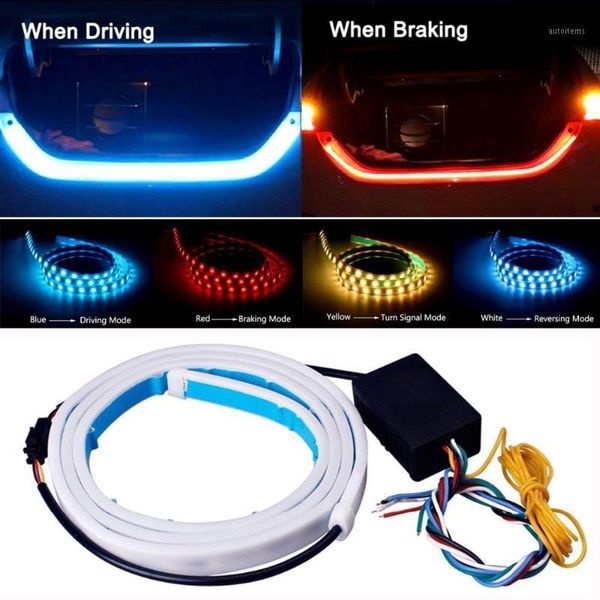 

car trunk led light turn lamp brake lights flow light running horse colorful modified lights anti-taillight warning1