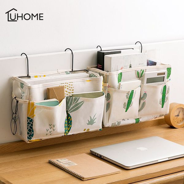 

large marble plants printing hanging bedside organizer dorm room phone book storage bag holder for bed rails