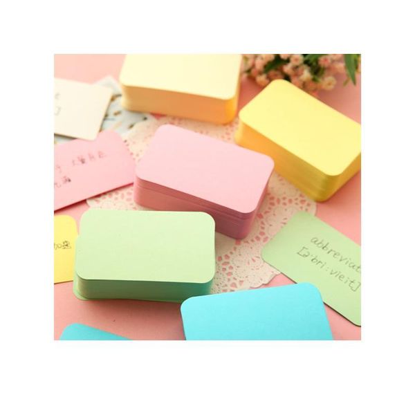 

100pcs/box cowhide color word card new blank kraft paper ten choices handwritten card 100pcs/box bbywdi