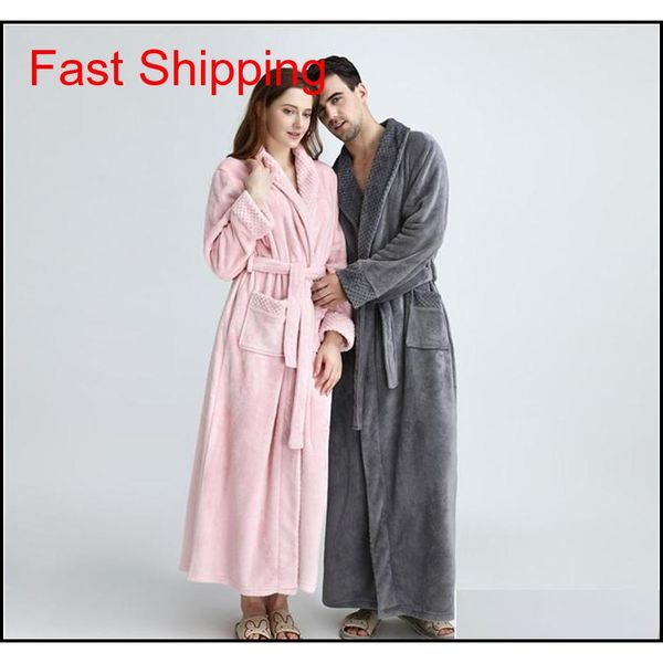 

bathrobe for men and women, super soft flannel absorbent towelling robe bath wrap nightwear dressing gown wi qylufk lyqlove