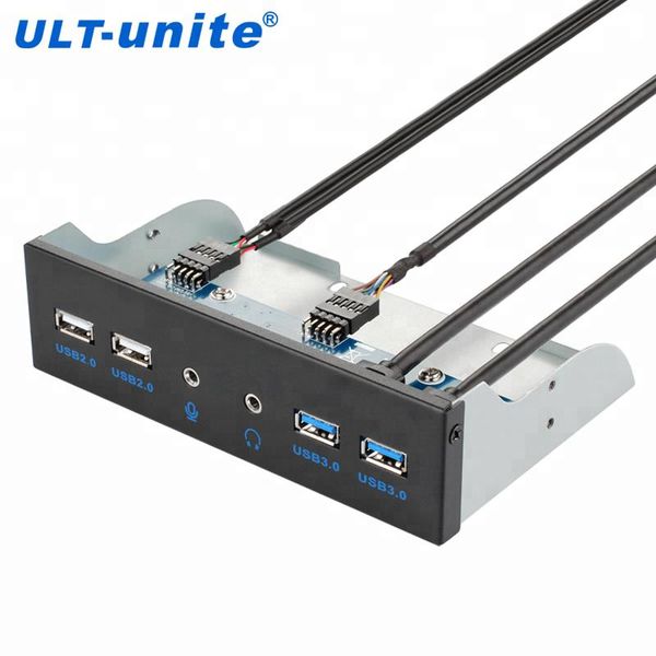 

computer cables & connectors case usb 2.0 3.0 hd audio custom front panel 5.25 hub