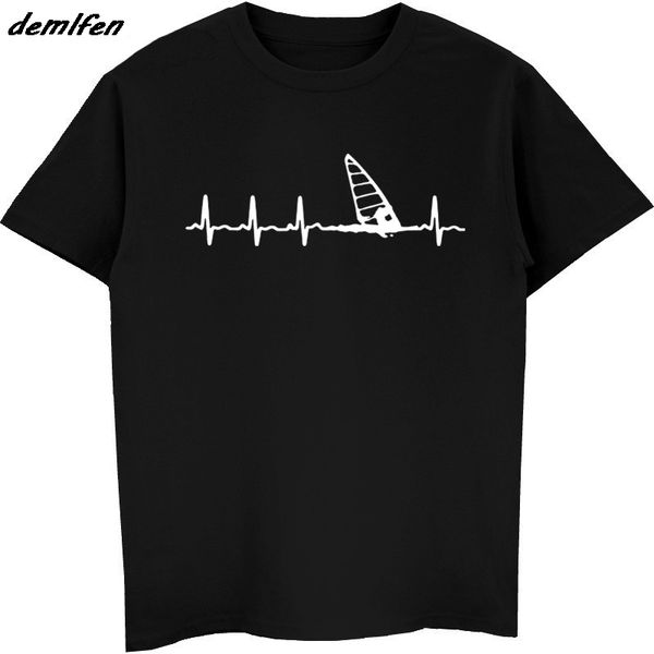 

fashion summer new men short sleeve windsurfing heartbeat 3d print hip hop harajuku hoodie designers t shirts sweatshirt