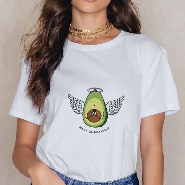 

new women's short sleeve summer with avocado print new women's short sleeve t-shirt summer t-shirt with avocado print 0mt4e, White