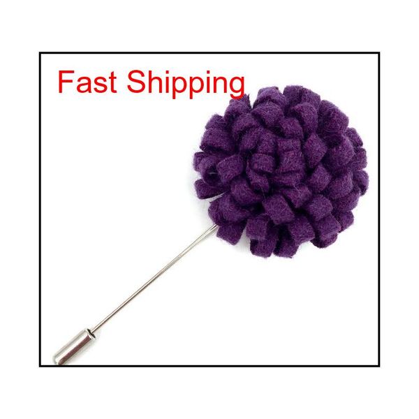 

wool felt lapel flowers handmade boutonniere stick pin wedding fashi qylqyl bdefashion, Silver