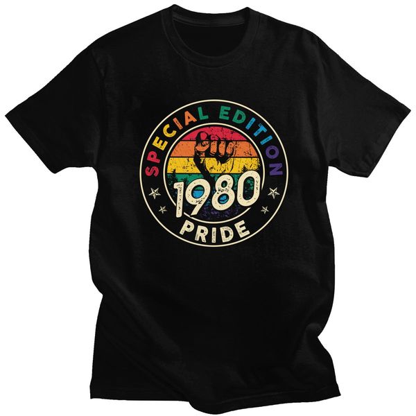 

vintage 1980 gay soft handsome short sleeves pride lgbt gift equality 40th birthday tee sport hooded sweatshirt hoodie men t shirt