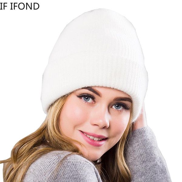 

autumn winter women girl hair skullies hat winter warm knitted hats casual solid soft wool beanie bonnet, Blue;gray