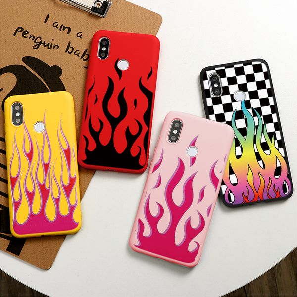 

artistic flame pattern case for xiaomi mi note 10 pro 9 a3 lite 9t poco f2 redmi note 8t 8 9 s pro max 9a 9c 7a k20 k30 case tpu