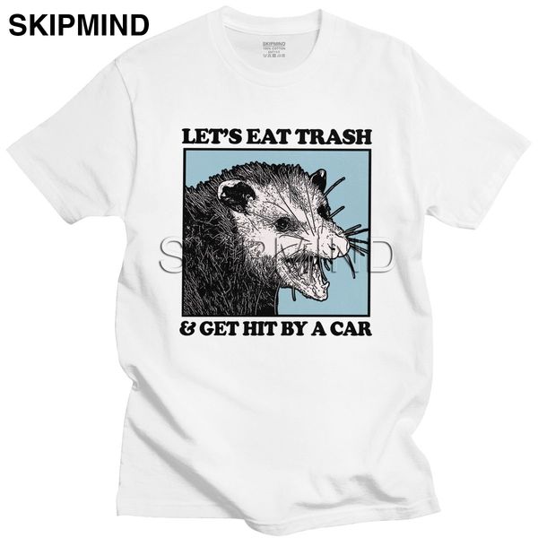 

let's eat trash get hit by a car for fashion short sleeves possum lovers raccoon merch sport hooded sweatshirt hoodie t shirt
