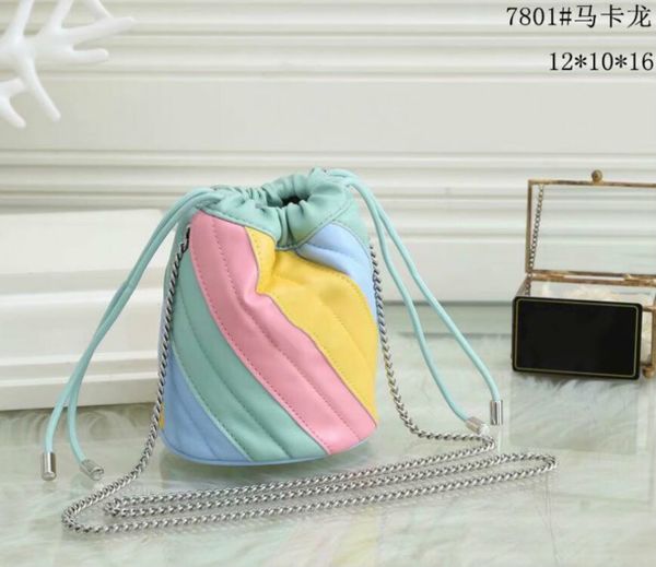

bucket bags mini cute shoulder bags women chain crossbody girl string handbags multi color