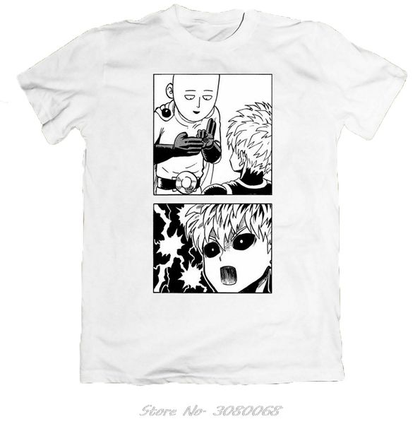 

спорт one man панч сайтама и genos мужской t-shirt мужчины хлопок майка streetwear tee shirt