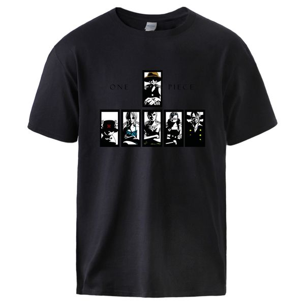 

one piece луффи мужской повседневный с коротким рукавом нового прибытия brand hip hop streetwear прохладный моды tee толстовка с капюшоном h