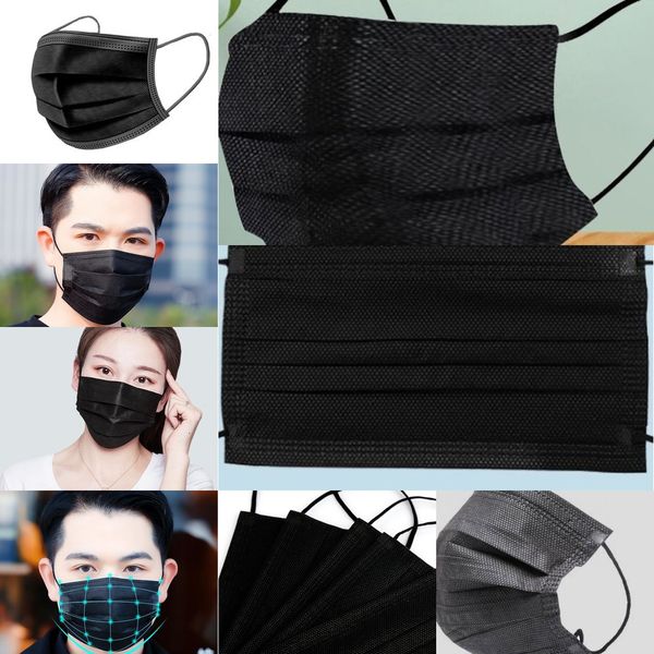 

color 10 hood dust mouth factory black 3 layers mask 1nwu5