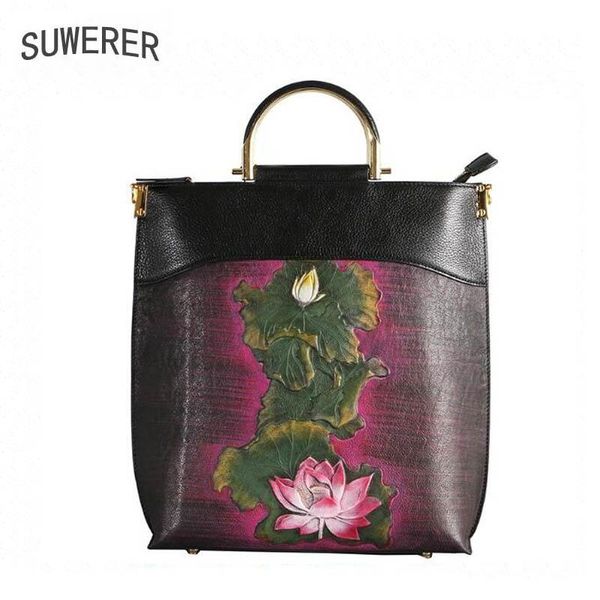 

women genuine leather bags for women 2020 new fashion luxury handmade carved flowers designer bags handbags famous brands